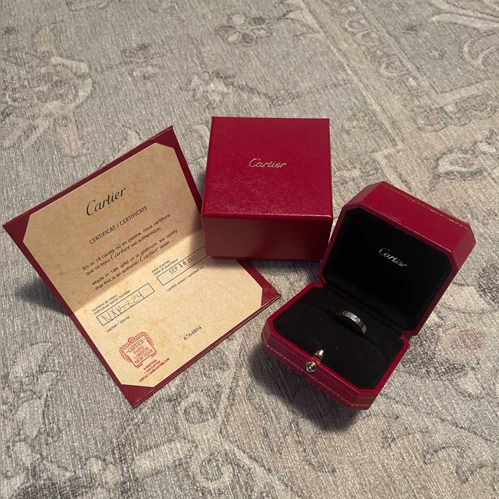 Cartier Love Wedding Band - White Gold - Size 58 mm (8 1/4)